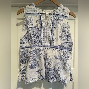 Oscar de La Renta Paisley Tank, Medium